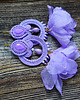 kolczyki soutache Liliowe kolczyki soutache z kwiatami 3