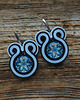 kolczyki soutache Niebieskie kolczyki sutasz z mandalą 2