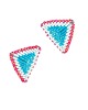 kolczyki szklane Kolczyki Trójkątne Sztyfty "Kolorowa Laguna" 1
