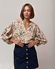 koszule damskie  Jedwabna koszula, FLORAL BLUE SPRING 1