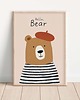 obrazy i plakaty do pokoju dziecięcego Plakat Hello Bear - Plakaty Na Ścianę Dla Dzieci 1