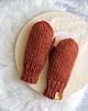 rękawiczki damskie WOOLY rękawiczki z wełny 100% rude pomarańczowe 1