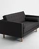 sofy i szezlongi Pikowana sofa Topic Wood 2 os. - tkanina do wyboru 1