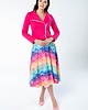 spódnice midi Spódnica Vibrant Rainbow rozkloszowana wielokolorowa z dresówki 2