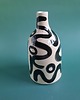 wazony Wazon butelka czarno białe esy floresy ręcznie malowana 2