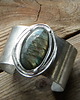 bransoletki wire wrapping Złoty labradoryt      - BRANSOLETA MANKIET - CUFF 7