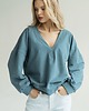 bluza bez kaptura damska Denny sweatshirt cadet blue 1