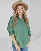 koszule damskie  Lniana koszula 100% len EUCALYPTUS GREEN 7
