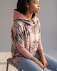 bluza z kapturem damska Bluza Auri Lili Guna Paryż różowe parasolki oversize M/38 unikat 3
