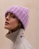 czapki damskie Czapka Double mohair lawendowa 2