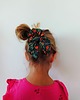 gumki do włosów Scrunchie do włosów, gumka do włosów z KOKARDĄ Zielona jesień 2