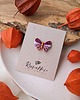 magnesy Fioletowy boho motyl, różowy pin, piny w stylu rustykalnym, dla marzycielki 1