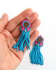 kolczyki soutache Kari S - kolczyki etno, srebro 2