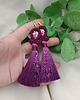 kolczyki soutache Kolczyki chwosty jagodowe bakłażanowe wrzosowe śliwkowe 3