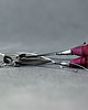 kolczyki wire wrapping Srebrne kolczyki listki burgund 1