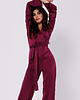 kombinezony damskie Satynowy kombinezon-bordowy(K-171) 4