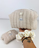 kosmetyczki Zestaw Kosmetyczka & Portfelik & Scrunchie Soft Beige 1