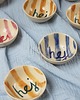 miski i misy Malowana ceramiczna miseczka w pasy z napisem 2