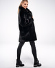 płaszcze damskie Czarny  Oversize Płaszcz ze Sztucznego Futra 4