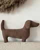poduszki z grafiką Poduszka Pies Jamnik Brązowy Boucle 4