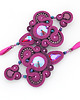 kolczyki soutache Eleganckie kolczyki w kolorze burgundowym 2