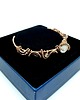 bransoletki wire wrapping Miedziana bransoleta mankietowa z cytrynem 5