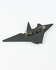 broszki Broszka Porcelanowa Origami Żuraw Czarna 3