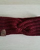 opaski do włosów Bordowa opaska na głowę z wełną merino  1
