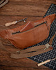 torby i nerki męskie Duża Brązowa Saszetka Nerka Crossbody skóra naturalna vintage B-FB1G 4