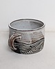 kubki Kubek sgraffito "Fale" Biały 2