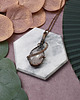 wisiory Miedziany wisiorek wire wrapping z różowym kwarcem #240 2