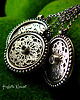 wisiory Naszyjnik Mandala - Srebro Topaz London Blue 4