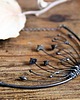 wisiory Niezwykły duży metalowy naszyjnik z grzybami w stylu boho hipie 4