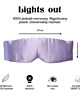 opaski na oczy Jedwabna maska do spania LIGHTS OUT Lilac 100% blackout 3
