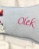 poduszki do pokoju dziecka Personalizowany prezent dla chłopca - imienna poduszka ze strażakiem 1