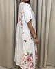 sukienki maxi damskie Lniana sukienka w kwiaty Bianco 5