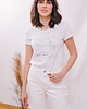 t-shirt damskie Femi-Shirt "Moon Girl" Biały 1