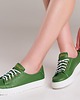 sneakersy damskie Sneakersy skórzane  sznurowane  (6760) 6