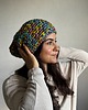 czapki damskie Kolorowa duża czapka beanie z wełną i alpaką 1