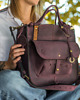 torby na ramię Oryginalna skórzana torebka w śliwkowym kolorze od LadyBuq Art 6