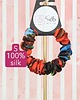 gumki do włosów S wąska gumka do włosów jedwab naturalny scrunchie czerwona kolorowa 1