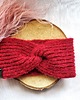 opaski do włosów Wełniana opaska handmade z alpaki i merino, miękka, ciepła, czerwona 2