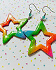kolczyki z masy plastycznej Kolorowe kolczyki gwiazdy 3