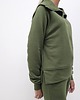 komplety damskie Anisa minimalistyczny lekko dopasowany komplet spodnie i bluza - Khaki 2