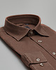 koszule męskie Koszula terranova 00555 długi rękaw brąz slim fit 2