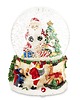 dekoracje świąteczne Kula śnieżna z Mikołajem i choinką 14,5x10,5x9,5 cm pozytywka 1