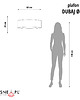 plafony Nowoczesny plafon sufitowy z tkaninowym abażurem DUBAJ fi 60 cm 7