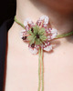 chokery Różowo - pistacjowa lilia - naszyjnik choker 1