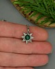 wisiory Mały wisiorek słoneczko zielony onyks wire wrapping słońce 2
