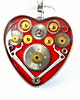 wisiory Wisior silver heart (Red) II 1